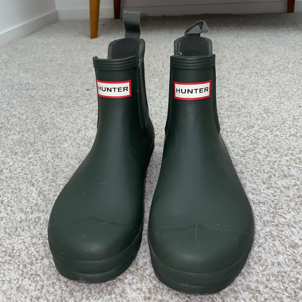 Green Hunter Chelsea Boots